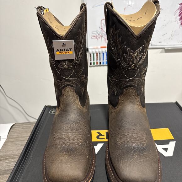 Ariat Mens Workhog Waterproof Soft Toe Western Boots 10017436 Size 11.5 EE Wide main image 5